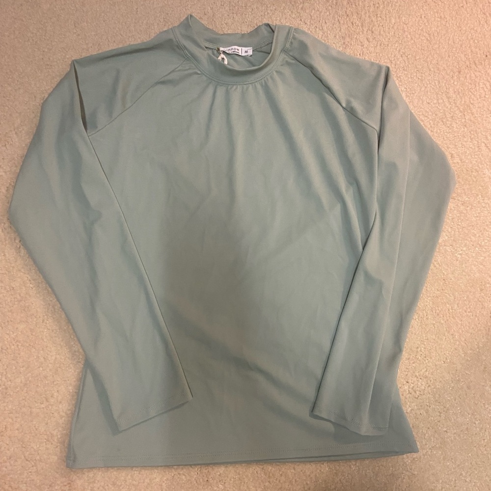 NWT Minnow Swim Sage Rash Guard Sz M